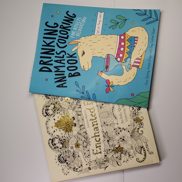 Set of 2- Adult Coloring Books - Picture 1 of 6